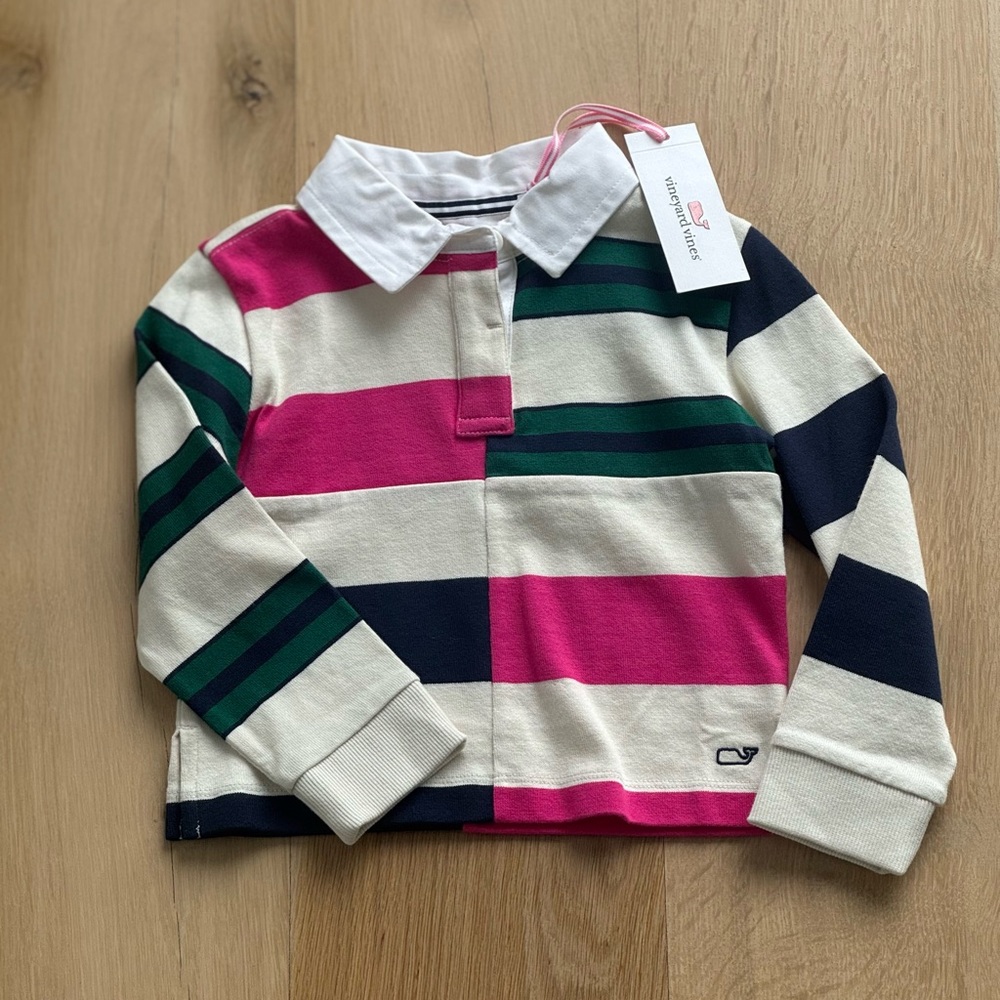 Vineyard Vines Colorful Striped Kids Polo Shirt